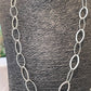 Hallmarked 24” Oval Link Statement Necklace.