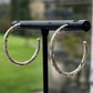 Handmade Sterling Silver Hammered Hoop Earrings