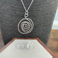 Handmade Sterling Silver Swirl Stud Earrings