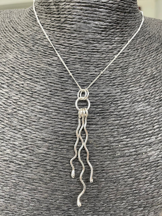 Handmade Small Squiggly Necklace