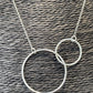 Handmade Sterling Silver Linking Hoops Necklace