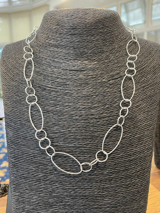Hallmarked Sterling Silver Multi Link 20” Necklace
