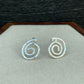 Handmade Sterling Silver Swirl Stud Earrings