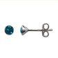 Sterling Silver Birthstone Stud Earrings