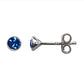 Sterling Silver Birthstone Stud Earrings